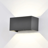 Photograph: Mantra Davos Rectangle Anthracite Adjustable Up And Down Led Exterior Wall Light - 4000K - IP54