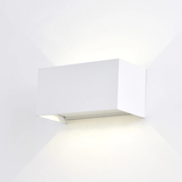 Photograph: Mantra Davos Rectangle White Adjustable Up And Down Led Exterior Wall Light - 4000K - IP54