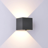 Photograph: Mantra Davos Square Anthracite Adjustable Up And Down Led Exterior Wall Light - 4000K - IP54