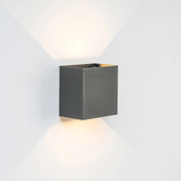 Photograph: Mantra Davos XL Square Anthracite Adjustable Up And Down Led Exterior Wall Light - 4000K - IP54