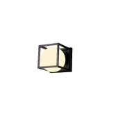 Photograph: Mantra Desigual Small Black Cage Wall Light Complete With Opal Globe