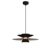 Photograph: Mantra Estrella 50cm Round Black Modern Led Pendant - Dimmable - 3000K