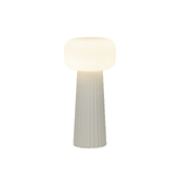 Photograph: Mantra Faro Black Ribbed Cone Table Lamp Complete With Smoke Glass