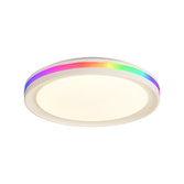 Photograph: Mantra Gamer Led CCT/RGB Adjustable White Flush Led Ceiling Light Comeplete With Remote - 3000K-65000K/RGB