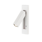 Photograph: Mantra Gokova White Recessed Rectangular Siwtched Bedside Led Reader Wall Light - 3000K