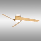 Photograph: Mantra Groenland White/Wood Led Ceiling Fan Light Controllably Via Remote - 2700K - 5000K