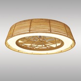 Photograph: Mantra Indonesia Beige Rattan Dimmable Led Ceiling Fan Light - 2700K - 5000K