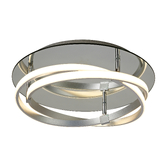 Photograph: Mantra Infinity Silver Flush Led Ring Ceiling Light - 3000K