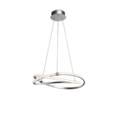 Photograph: Mantra Infinity Silver Large Dimmable Led Ring Pendant Light - 3000K