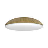 Photograph: Mantra Kazz Large Wood Effect Flush 6 Light Ceiling Light Complete With White Diffuser