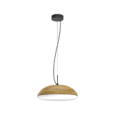 Photograph: Mantra Kazz Wood Effect 4 Light Pendant Complete With White Diffuser