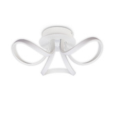 Photograph: Mantra Knot Three Loop White Flush Led Ceiling Light - 3000K