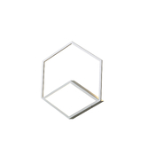 Photograph: Mantra Kubick Hexagonal White Dimmable Led Wall Light - 3000K