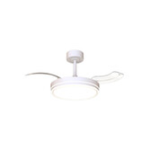 Photograph: Mantra Luna S White Semi-Flush Led Ceiling Fan Light With Remote - 3000-5000K