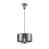 Photograph: Mantra M6191 Jarras Pendant Chrome/Ash Grey 40CM Round Glass Pendant