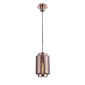 Photograph: Mantra M6199 Jarras Copper/Rose Gold 20cm Round Glass Pendant