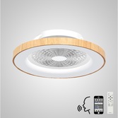 Photograph: Mantra M7126 Tibet Wood Effect/White Ceiling Fan Light C/W Remote Control