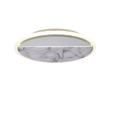 Photograph: Mantra Marmol White Marble LED Flush Ceiling Light, 3000K - Clearance