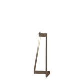 Photograph: Mantra Minimal Sleek Brown Corner Led Table Lamp Complete With Inline Switch - 3000K