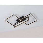 Photograph: Mantra Mural LED Rectangular Flush Ceiling Light Matt Black - 3000K