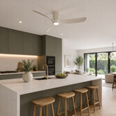 Photograph: Mantra Nemo II L Large White Ceramic Led Ceiling Fan Light C/W Remote Control - 3000K - 5000K