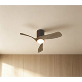 Photograph: Mantra Nemo II XS Walnut And Black Led Ceiling Fan Light C/W Remote Control - 3000K - 5000K