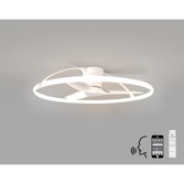 Photograph: Mantra Nepal White LED Ceiling Light With Built-In Reversible Fan C/W Remote Control