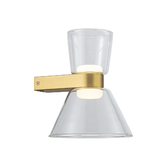 Photograph: Mantra New York Gold/Glass Led 1 Light Wall Light - 3000K