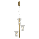 Photograph: Mantra New York Gold/Glass Led 3 Light Pendant - 3000K