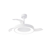 Photograph: Mantra Niseko Fan M 49cm 50W LED Dimmable Ceiling Light With Built-In 30W DC Fan: 2700-5000K Remote Control: 5500lm: White