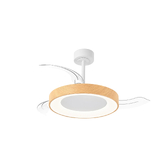 Photograph: Mantra Niseko Fan S 40cm 45W LED Dimmable Ceiling Light With Built-In 25W DC Fan: 2700-5000K Remote Control: 5000lm: Wood