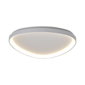 Photograph: Mantra Niseko II 61cm Led White Triangular Flush Led Ceiling Light In White Complete With Remote Control & App - 2700K-6000K