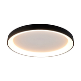 Photograph: Mantra Niseko II Extra Large 90cm LED Black Flush Ring Ceiling Light Complete With Remote Control & App - 2700K-6000K Tuneable