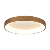 Photograph: Mantra Niseko II Large 65cm LED Gold Flush Ring Ceiling Light Complete With Remote Control & App - 2700K-6000K Tuneable