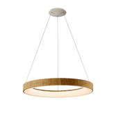 Photograph: Mantra Niseko II Large 65cm LED Wood Ring Pendant Complete With Remote Control & App - 2700K-6000K Tuneable