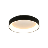 Photograph: Mantra Niseko II Medium 50cm LED Black Flush Ring Ceiling Light Complete With Remote Control & App - 2700K-6000K Tuneable