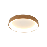 Photograph: Mantra Niseko II Medium 50cm LED Wood Flush Ring Ceiling Light Complete With Remote Control & App - 2700K-6000K Tuneable