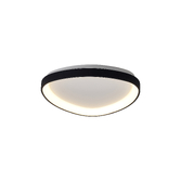 Photograph: Mantra Niseko II Small 42cm Led Black Triangular Flush Led Ceiling Light In White Complete With Remote Control & App - 2700K-6000K