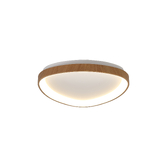 Photograph: Mantra Niseko II Small 42cm Led Wood Triangular Flush Led Ceiling Light In White Complete With Remote Control & App - 2700K-6000K