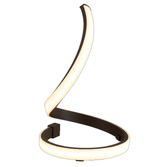 Photograph: Mantra Nur Brown Oxide/Frosted Spiral Led Table Lamp - 2800K