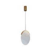Photograph: Mantra Oasis 25.5cm Single Pendant Gold With Unique Acrylic Lens: 12W LED: 3000K: Triac Dimmable