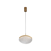 Photograph: Mantra Oasis 39cm Single Pendant Gold With Unique Acrylic Lens: 12W LED: 3000K: Triac Dimmable