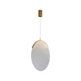 Photograph: Mantra Oasis 39cm Single Pendant Gold With Unique Acrylic Lens: 15W LED: 3000K: Triac Dimmable