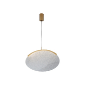 Photograph: Mantra Oasis 63.5cm Single Pendant Gold With Unique Acrylic Lens: 15W LED: 3000K: Triac Dimmable