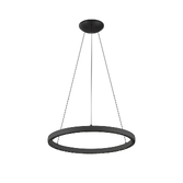Photograph: Mantra Riumar 62cm Black Led Ring Pendant Light - 3 Way Relay - 3000K