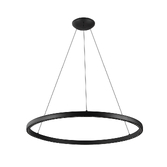 Photograph: Mantra Riumar 92cm Black Led Ring Pendant Light - 3 Way Relay - 3000K