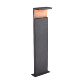 Photograph: Mantra Ruka Anthracite And Walnut Large Led Exterior Post/Pathway Light - IP54 - 3000K