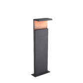 Photograph: Mantra Ruka Anthracite And Walnut Medium Led Exterior Post/Pathway Light - IP54 - 3000K