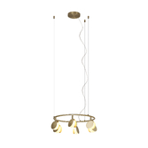 Photograph: Mantra Shell Gold Round Disc 6 Light Led Pendant Light - 3000K