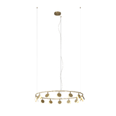 Photograph: Mantra Shell Gold Round Disc Extra Large 14 Light Led Pendant Light - 3000K